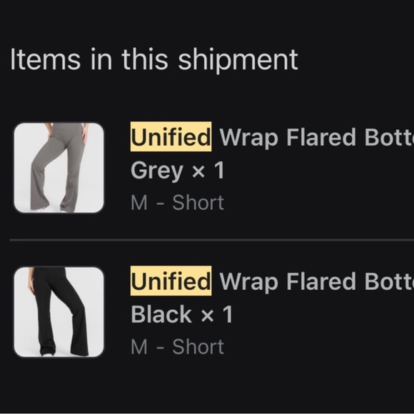 Oner Active Gray Leggings gray unified wrap flared bottom - Picture 2 of 5